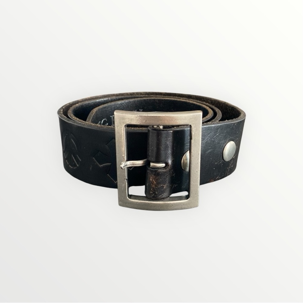 King Baby Studio Black Leather Belt Size 34